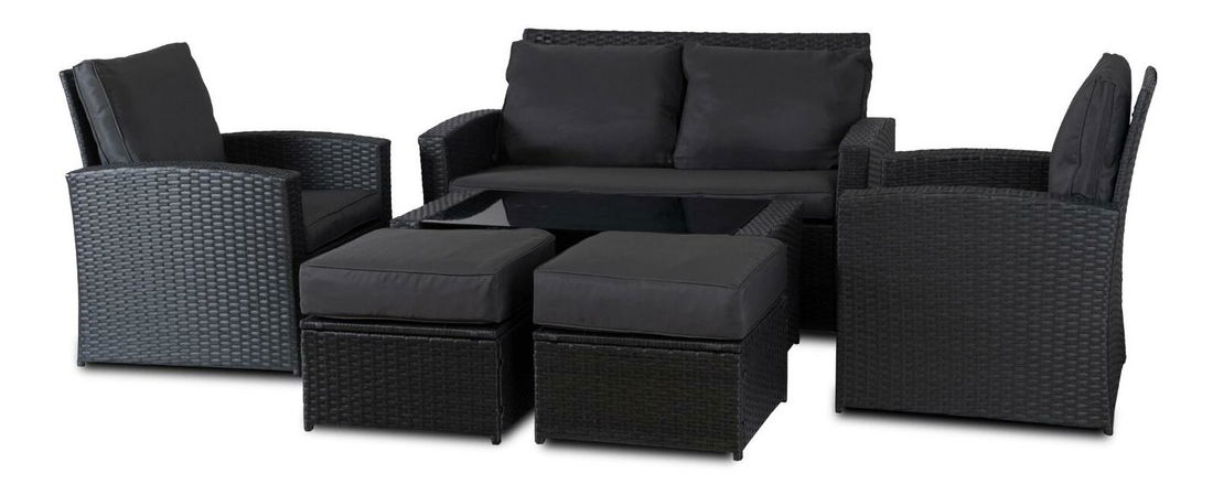 Zahradní set Fastos (tmavě šedá) (pro 6 osob)