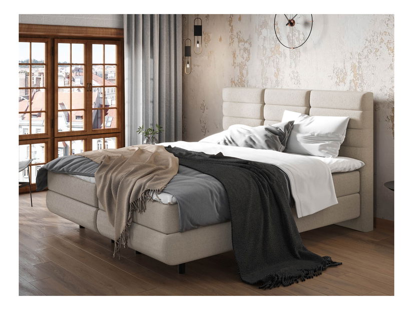 Manželská postel 180 cm Cereales (světlobéžová)