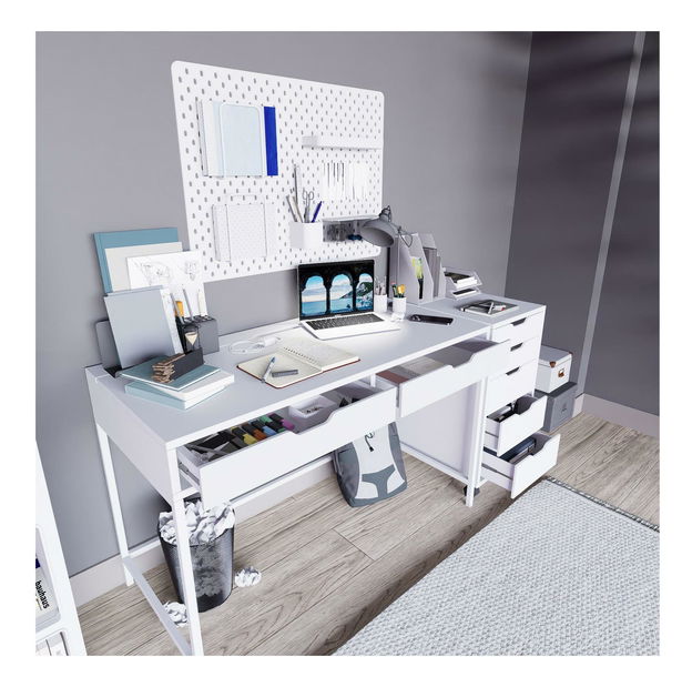 Psací stůl Durun Set (bílá)