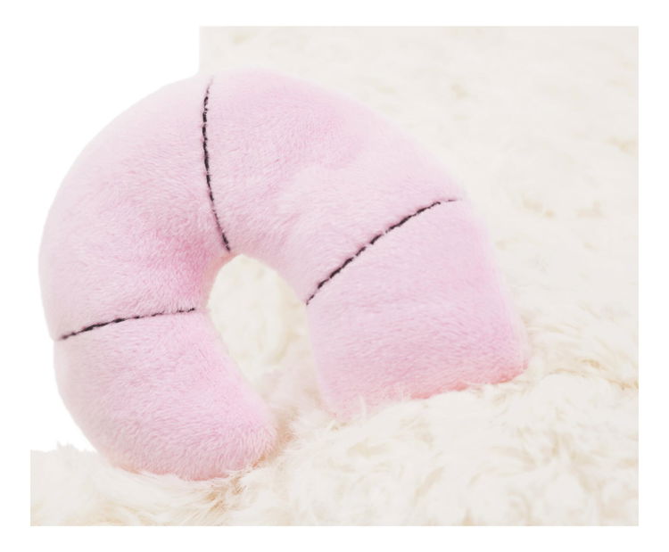 Taburet ve tvaru ovečky Banzai (bílá + růžová + přírodní)
