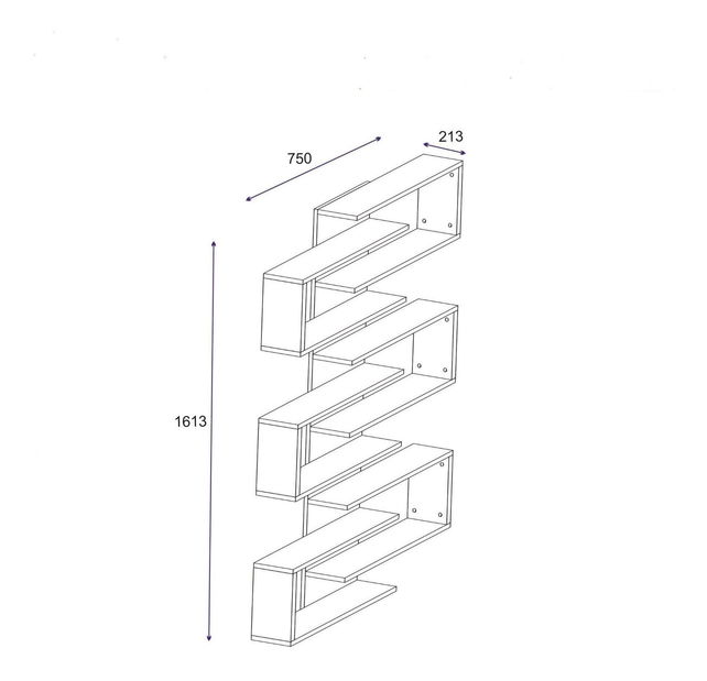 Regál Nusuki (ořech)