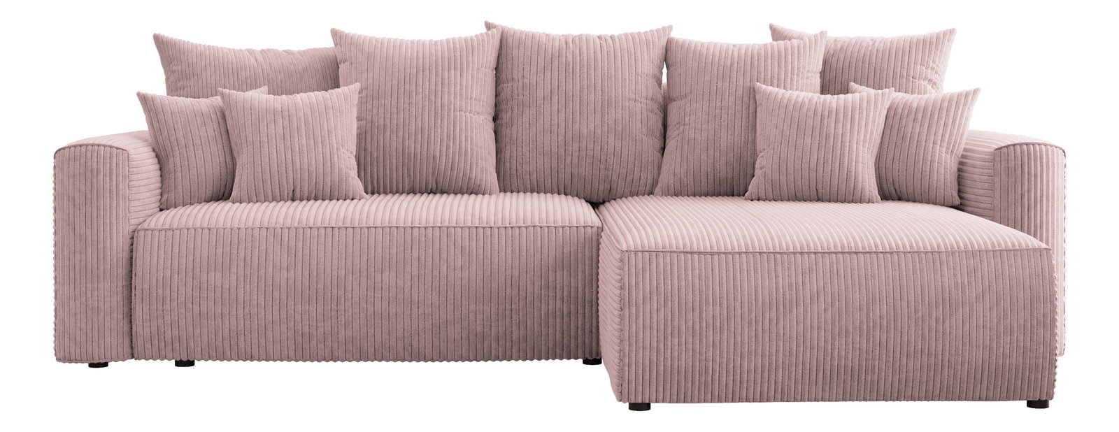 Rohová sedačka Baria (P) (pudrově růžová)