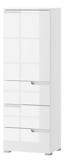 Policová skříň Sallosa 11 (bílá + lesk bílý) *bazar