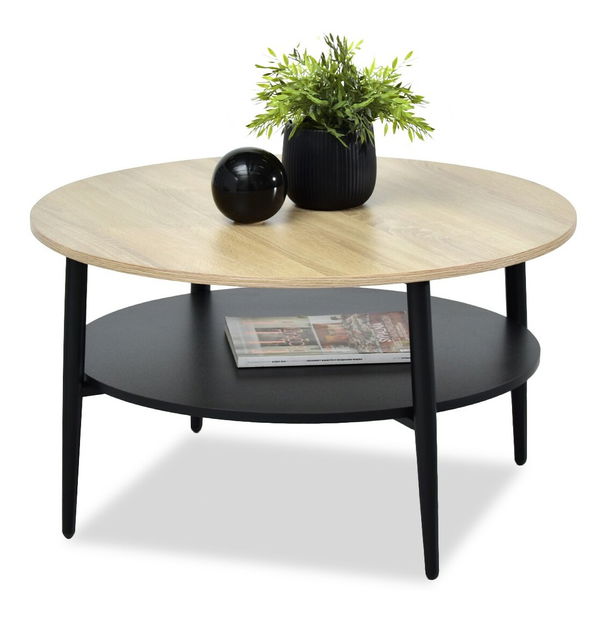 Konferenční stolek Randolf Xl (sonoma + černá)