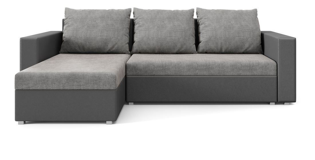 Rohová sedací souprava Hagoo (šedá + světle šedá) (L)