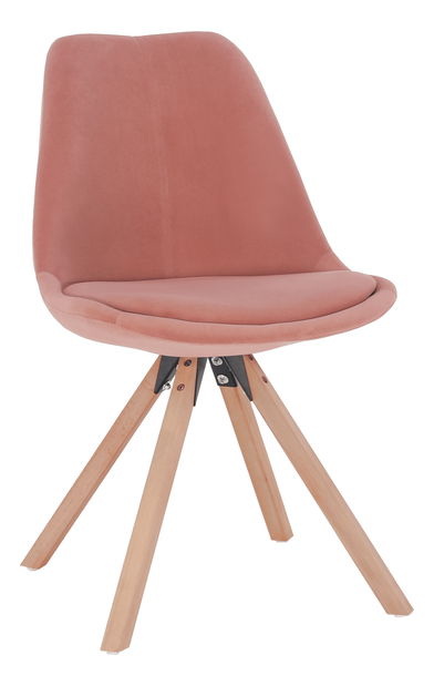 Jídelní židle Fra (růžová + buk)
