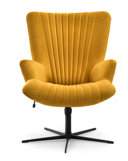 Relaxační křeslo Elesenta (medová + černá)