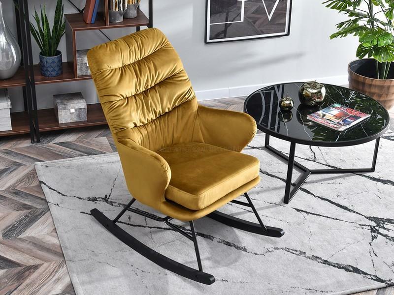 Křeslo Lusil (zlatá + černá)