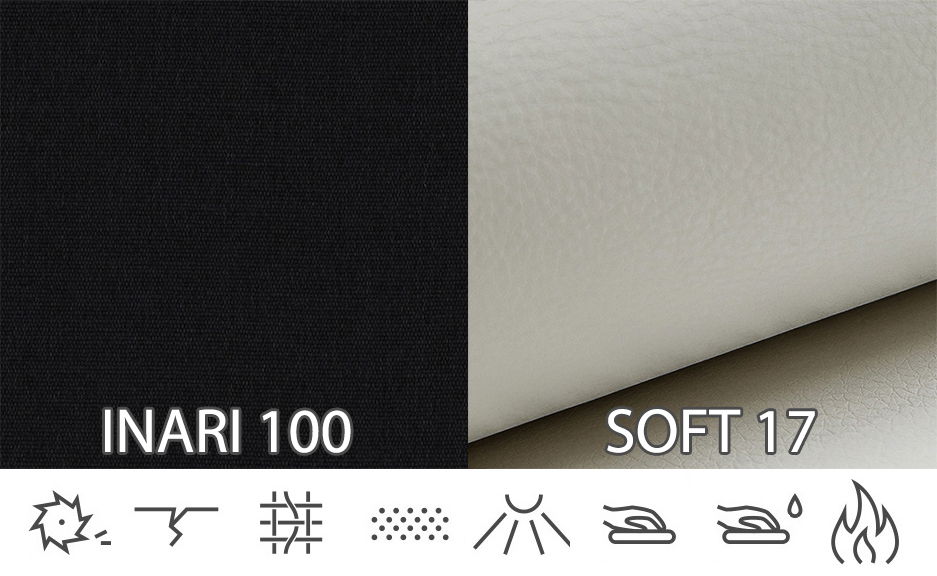 Rohová sedací souprava Adam (černá + bílá) (P)