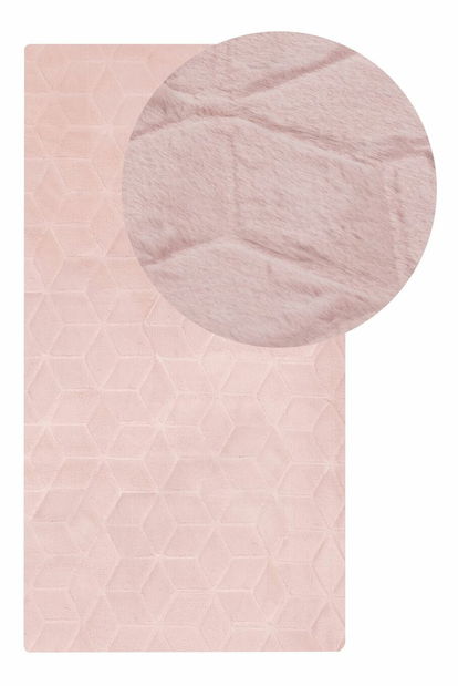 Koberec z umělé kožešiny 80 x 150 cm Thae (růžová)