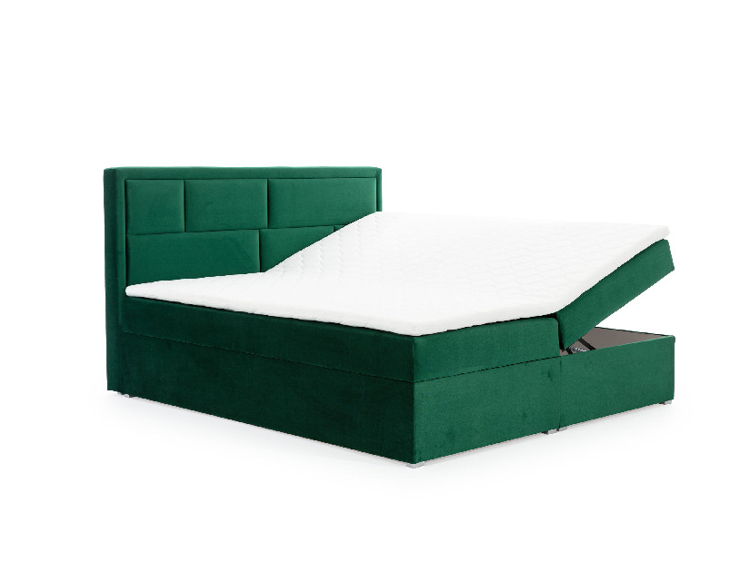 Boxspring postel 180 cm Menera (zelená)