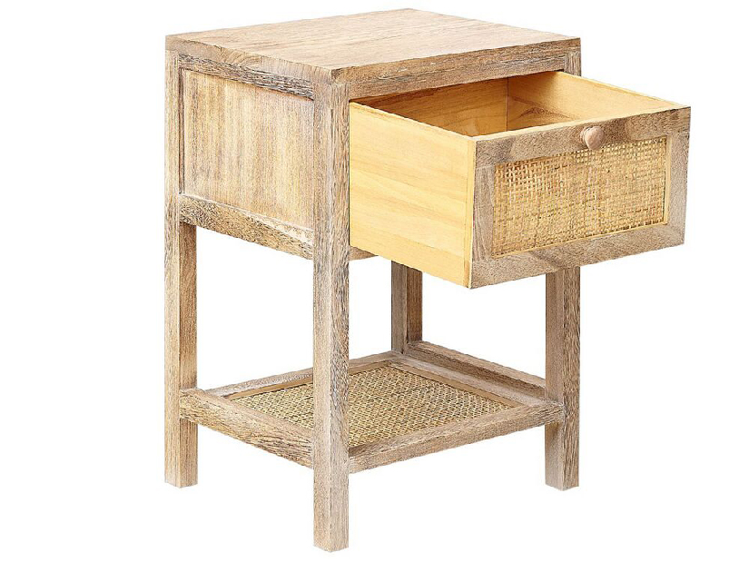 Noční stolek Edgar (světlé dřevo)