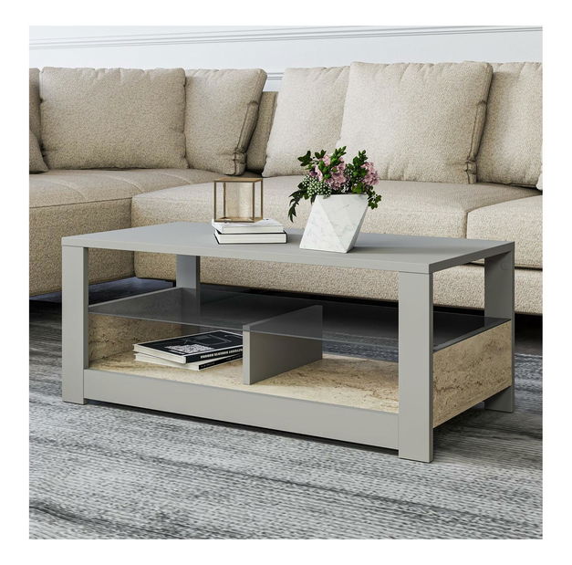 Konferenční stolek Adios (šedý travertin)