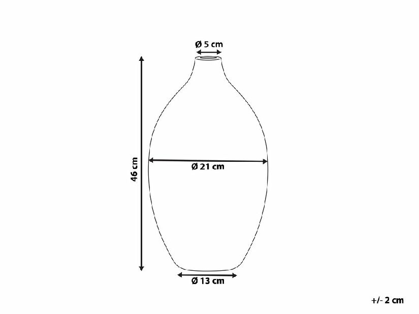 Váza 46 cm Brigitte (bílá)