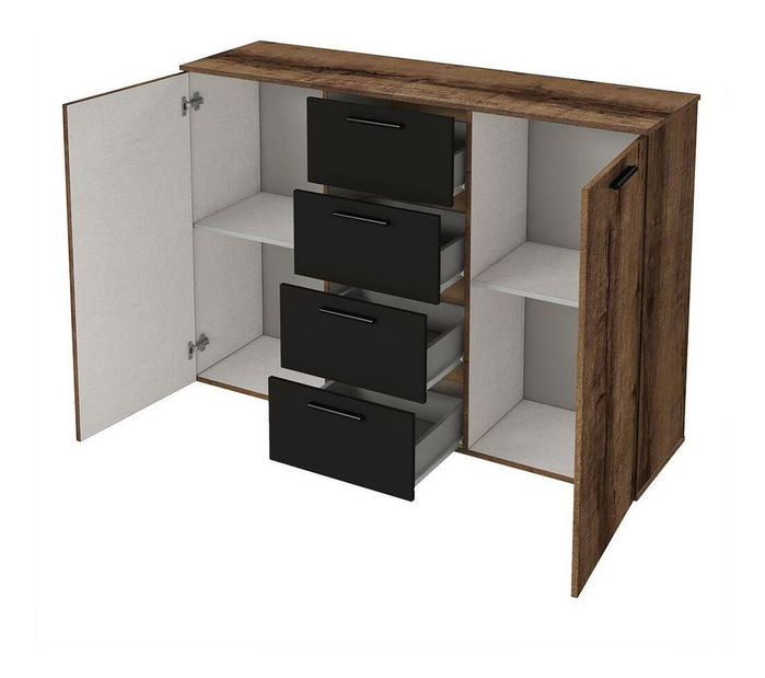 Komoda Benson Typ 26 (dub monastery + černá)