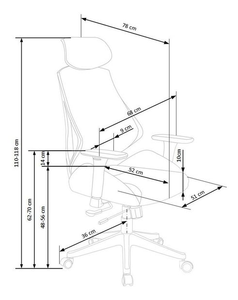 Kancelářská židle Gilma (černá)
