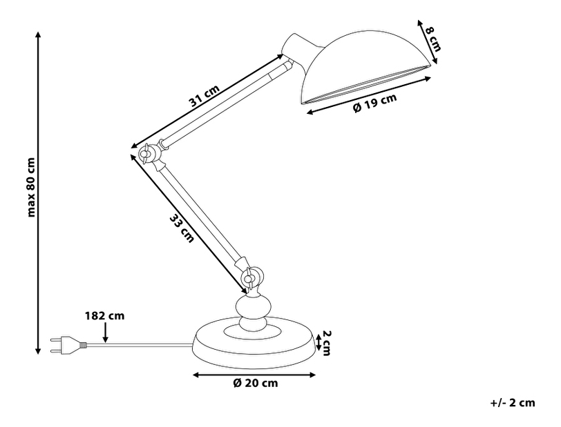 Stolní lampa Meguon (černá)