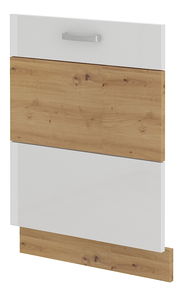 Dvířka na vestavnou myčku nádobí Arryn ZM 713x596 (dub artisan + lesk bílý)