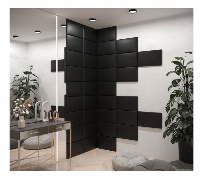 Čalouněný panel Cubic 50x30 cm (černá)