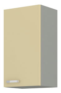 Horní kuchyňská skříňka Kelyn 40 G 72 1F (lesk krémový + šedá)