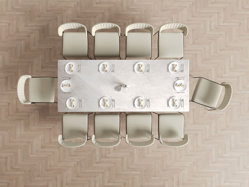 Jídelní stůl Tornado (krémová + černá)