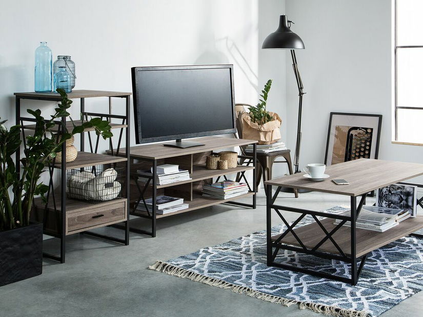 TV stolek/skříňka Caruso (tmavě šedá)