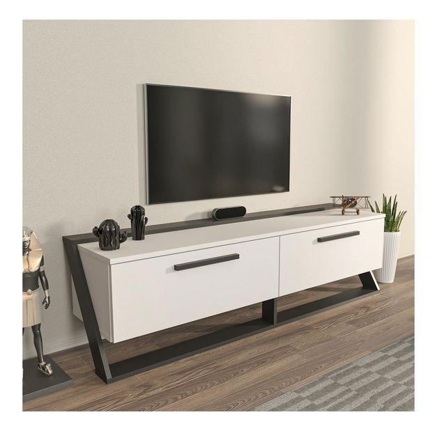 TV skříňka Astrodotti (bílá + černá)