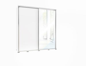 Šatní skříň s posuvnými dveřmi Peldon 205 (bílá) (se zrcadlem)