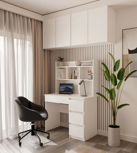 Nástavba na PC stolek Navegacion 1 (bílá)