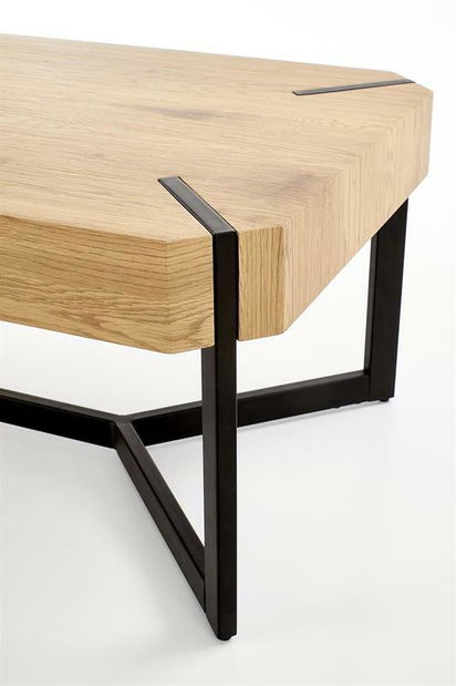 Konferenční stolek Ladolce (dub zlatý + černá)