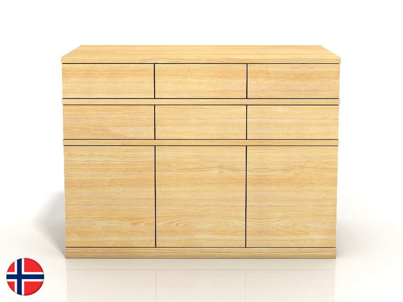 Komoda Naturlig Lekanger 3D6S (borovice)