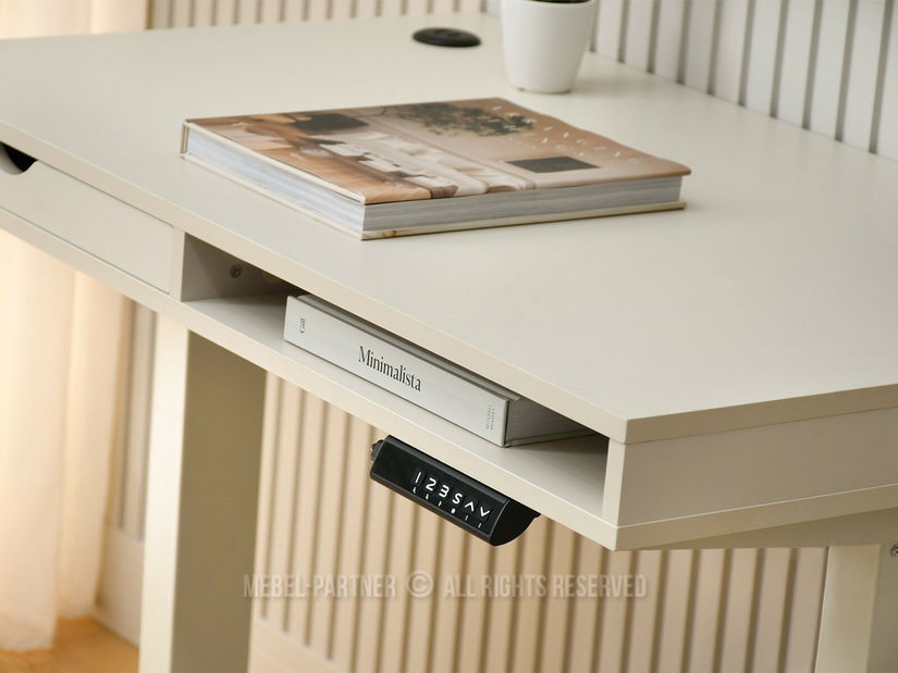 PC stolek s nastavitelnou výškou Occott 100 (krémová)