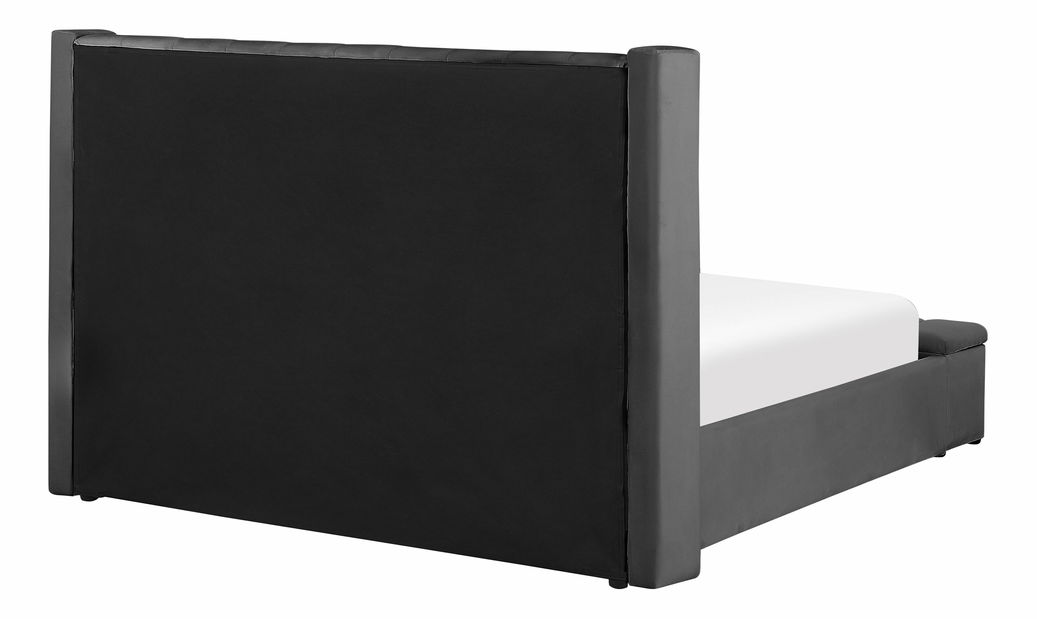 Manželská postel 180 cm NAIROBI (textil) (šedá) (s roštem)