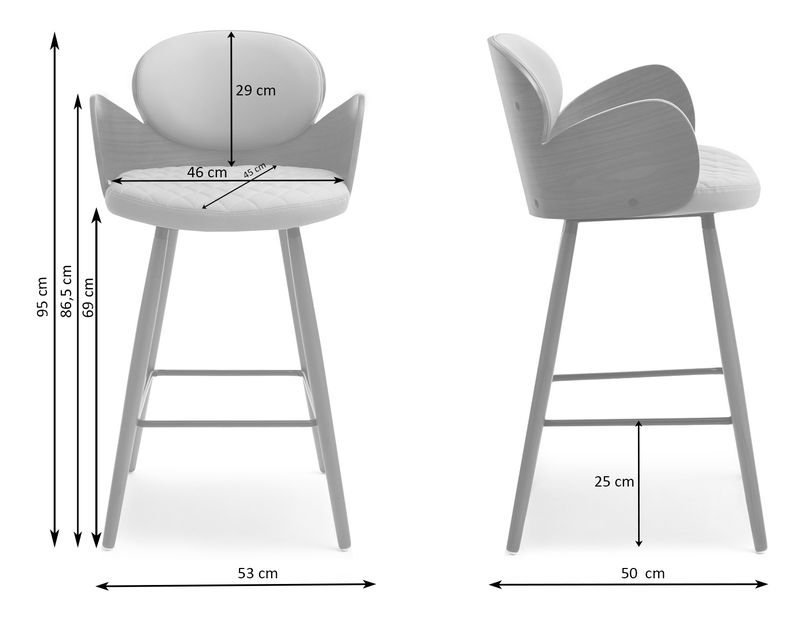 Židle Aimee H (tmavobéžová + ořech)