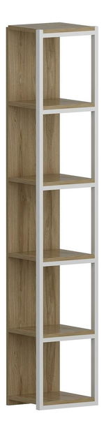 Regál Tortula (dub + bílá)