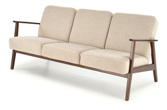 Pohovka třísedačka Milian 3 (béžová + ořech)