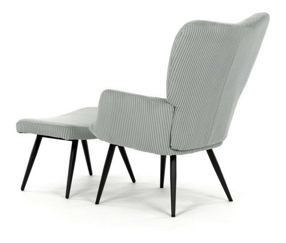 Křeslo s taburetkou Laruigo (modrá)