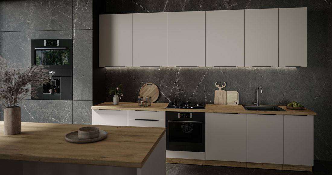 Horní kuchyňská skříňka Sayla 60 GU-36 1F (kašmír + dub artisan)