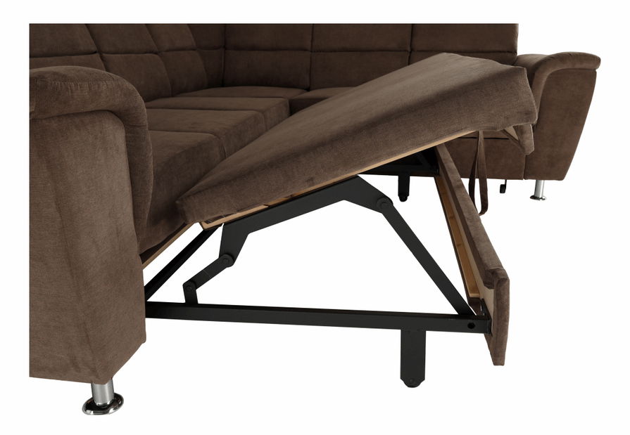 Rohová sedací souprava Stan (hnědá) (P)