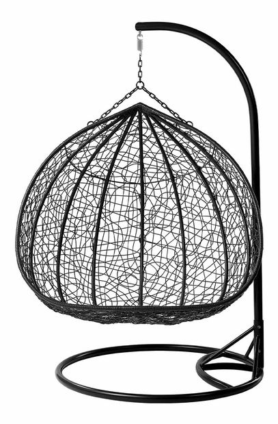 Závěsné křeslo Loma (černá + krémová) *bazar