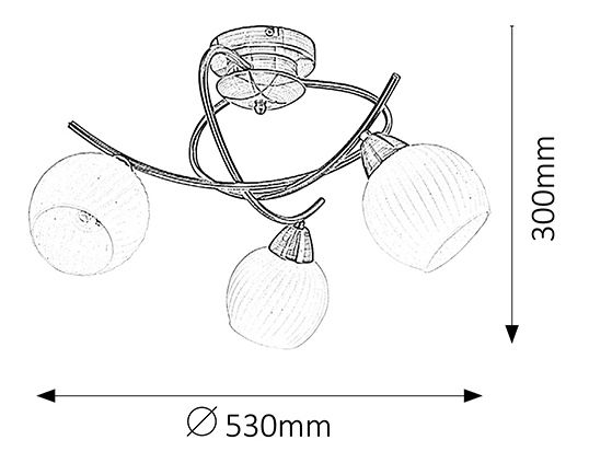 Stropní svítidlo Evangeline 7119 (antická bronzová)