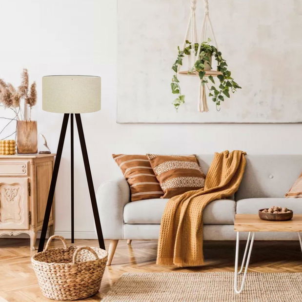 Stojanová lampa Amorekko 5 (béžová + černá)