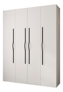 Šatní skříň 190 cm Carmela 50-2 (bílá + černá)