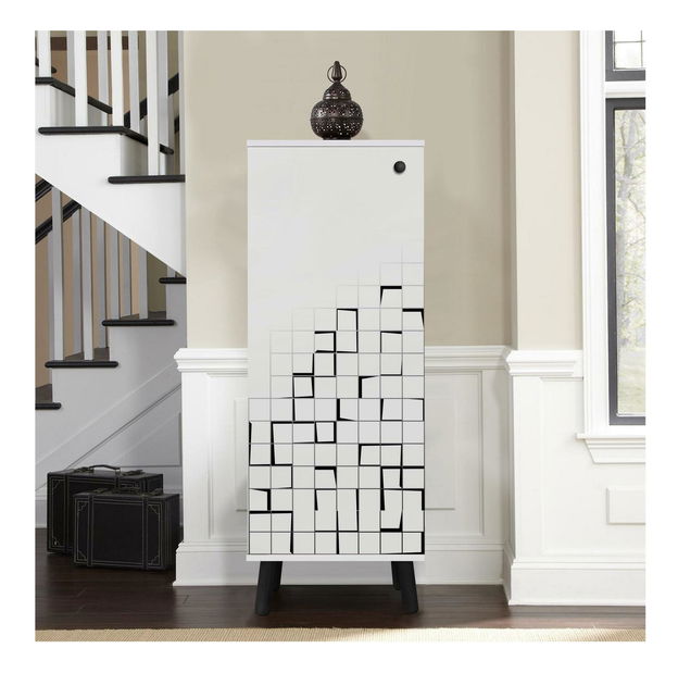 Botník (skříňka na boty) Beside 31 (bílá + černá)