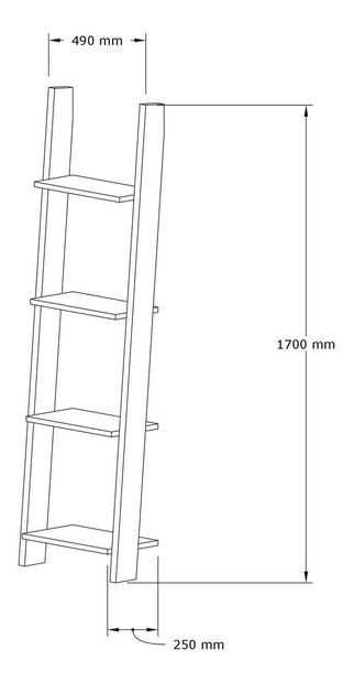Regál Falco (bílá + dub safírový)