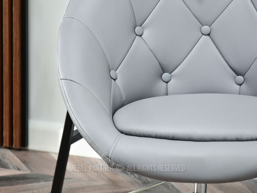 Křeslo Lush 4 (šedá + chromová)