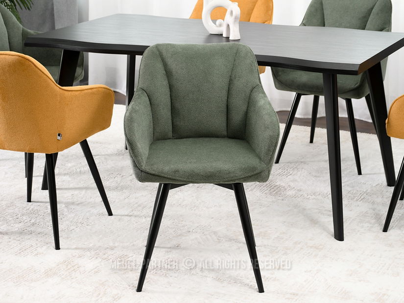 Židle Bonita (zelená + zlatá)