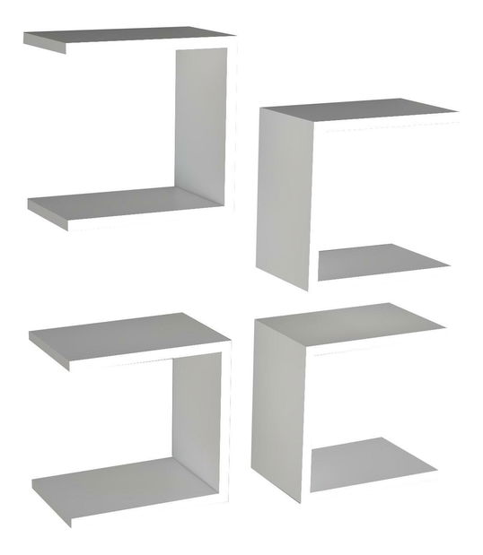 Set 4ks. polic Donete (bílá)