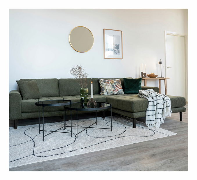 Rohová sedací souprava (P) Lvaveriaora (olivově zelená)