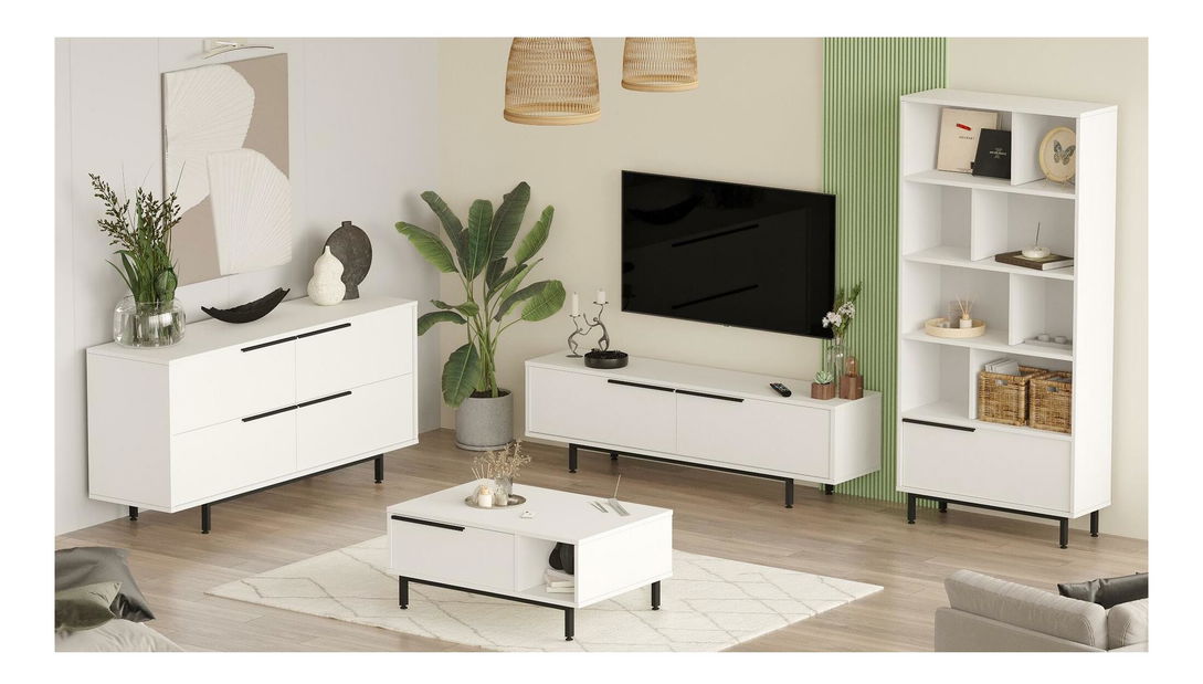 Sestava nábytku do obývacího pokoje Ontario W (bílá)